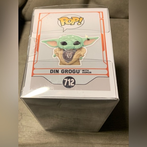 Funko Pop! Star Wars Din Grogu Bobblehead w/ Armor in Pop Protector #712, [New] - Picture 6 of 7